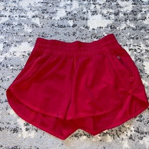 Lululemon red shorts, size 6